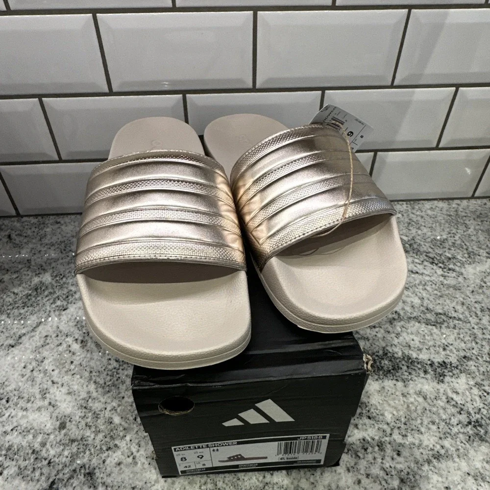 Woman's Sandals adidas Adilette Shower Slide Sandal 9 New Sportswear Cloudfoam‎